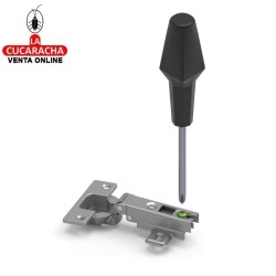 BISAGRA DE CAZOLETA HIDRAULICA ACERO SUPERACODADA 35MM PESTILLO APERTURA RAPIDA MODELO 5200.