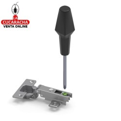 BISAGRA DE CAZOLETA ACERO ACODADA FIJA 26MM MODELO 4711.