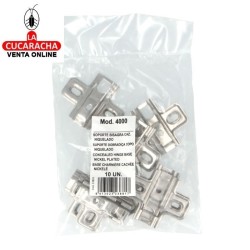 SOPORTE BASE ACERO PARA BISAGRAS CAZOLETA NIQUELADO MODELO 4000.