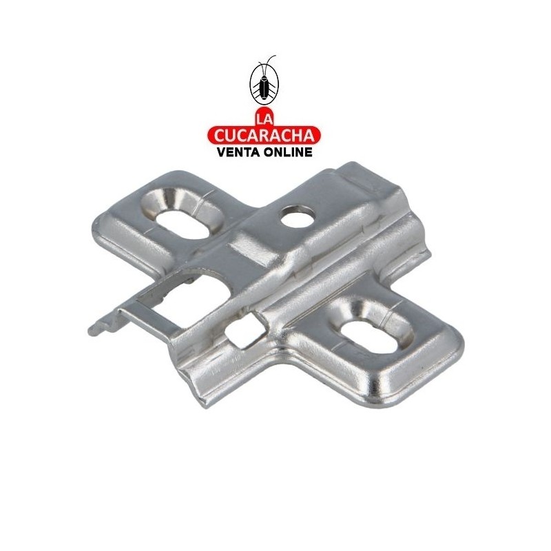 SOPORTE BASE ACERO PARA BISAGRAS CAZOLETA NIQUELADO MODELO 4000.