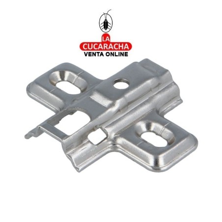 SOPORTE BASE ACERO PARA BISAGRAS CAZOLETA NIQUELADO MODELO 4000.