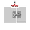 PLACA ACERO INOX FIJACION BISAGRAS CAZOLETA 90X45MM MODELO BC02.
