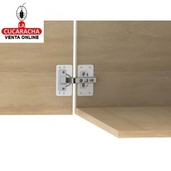 PLACA ACERO INOX FIJACION BISAGRAS CAZOLETA 90X45MM MODELO BC02.