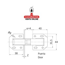 BISAGRA TIPO CANGREJO ACERO CON PISTON MODELO 15.