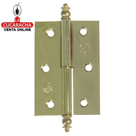 BLISTER 2-BISAGRA DESMONTABLE ACERO LATONADO BARNIZADO MODELO 541.