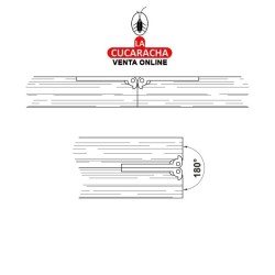 BISAGRA LATON DE EMBUTIR MODELO 7.