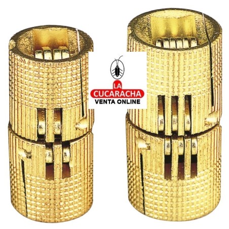 BISAGRA LATON OCULTA DE EMBUTIR PULIDO BARNIZADO MODELO 1020.