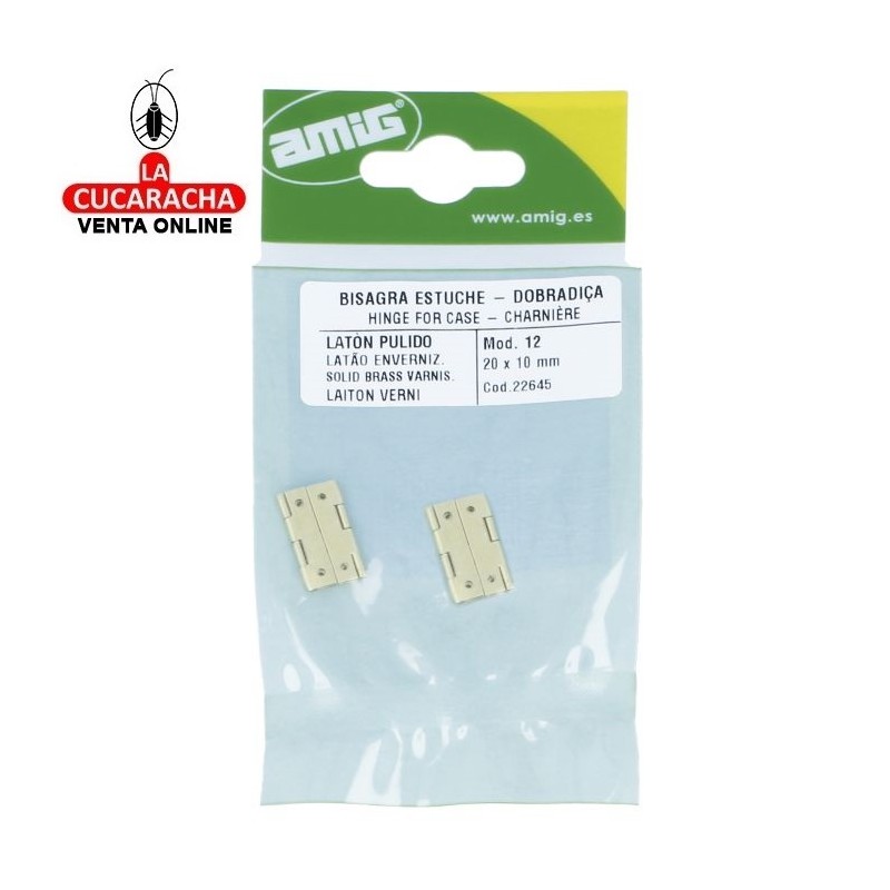 BISAGRA LATON MATE PEQUEÑA ESTUCHE MODELO 12.