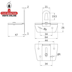 COLGADOR ACERO ZINCADO MODULOS COCINA MODELO 4.