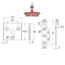 COLGADOR ACERO ZINCADO MODULOS COCINA MODELO 5.