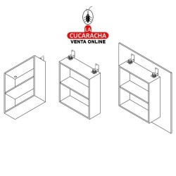 COLGADOR ACERO ZINCADO MODULOS COCINA SUSPENDIDOS MODELO 7.