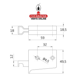 COLGADOR ACERO Y PLASTICO MODULOS COCINA SUSPENDIDOS MODELO 12.