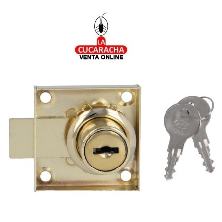 CERRADURA DE MUEBLE CON LENGUETA RECTA MODELO 1A.