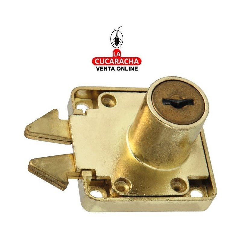 CERRADURA DE MUEBLE CON GANCHO PUERTAS CORREDERAS MODELO 2A.