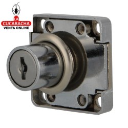 CERRADURA DE MUEBLE ACERO REFORZADA CON LENGUETA RECTA 19MM MODELO 7.