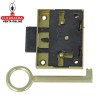 CERRADURA DE MUEBLE LATON EMBUTIR TIPO PONS MODELO 9.