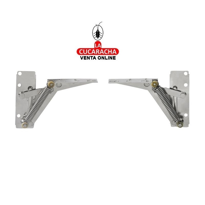 BISAGRA COMPAS ACERO CON MUELLE FUNCION APERTURA ASCENDENTE 120mm MODELO 71.