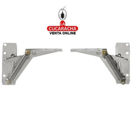 BISAGRA COMPAS ACERO CON MUELLE FUNCION APERTURA ASCENDENTE 120mm MODELO 71.