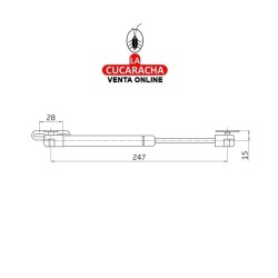 BISAGRA COMPAS DE GAS CERRADO FUNCION APERTURA DESCENDENTE MODELO 96.