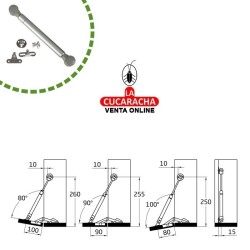 BISAGRA COMPAS DE GAS CERRADO FUNCION APERTURA DESCENDENTE MODELO 96.