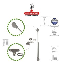 BISAGRA COMPAS DE GAS CERRADO FUNCION FRICCION APERTURA ASCENDENTE MODELO 97.