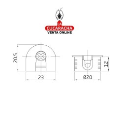 SOPORTE OCULTO FIJACION ESTANTES ENGANCHE DE EXCENTRICA MODELO 40.