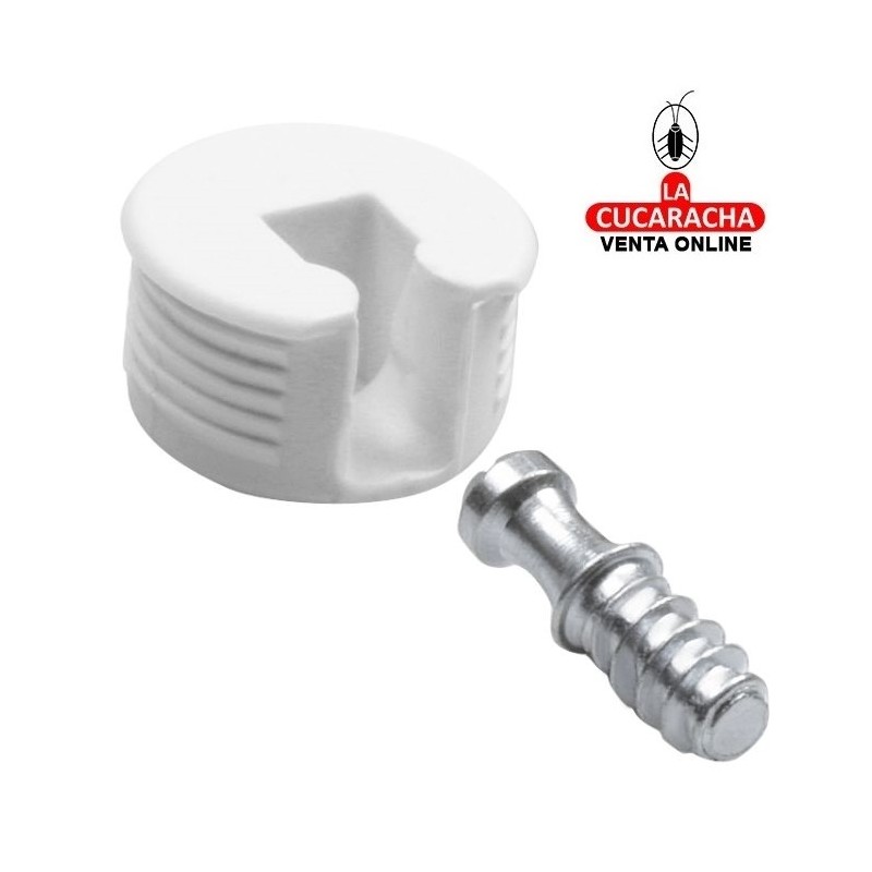 Conjunto unión enganches de excéntrica en plástico con tornillos M6. MODELO 41.