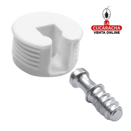 Conjunto unión enganches de excéntrica en plástico con tornillos M6. MODELO 41.