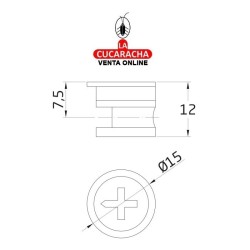 ENGANCHE EXCENTRICA ZAMAK ENSAMBLADO TABLEROS MUEBLE MODELO 35.