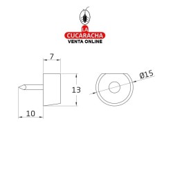 SOPORTE PLASTICO BALDA INTERIOR ARMARIO MODELO 163.