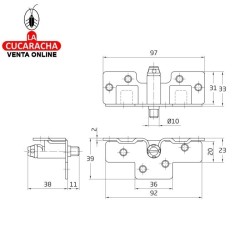 SOPORTE ACERO FIJACION ARMAZONES MADERA CAMAS MODELO 385.