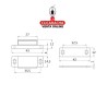 GOLPETE MAGNETICO MUEBLE CIERRE PUERTAS ARMARIO 43x15mm MODELO 5.