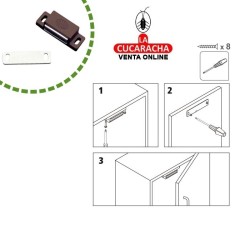 GOLPETE MAGNETICO MUEBLE CIERRE PUERTAS ARMARIO 43x15mm MODELO 5.