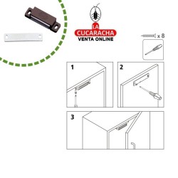GOLPETE MAGNETICO MUEBLE CIERRE PUERTAS ARMARIO 56x15mm MODELO 10.