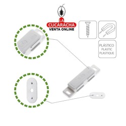 GOLPETE MAGNETICO DOBLE MUEBLE CIERRE PUERTAS ARMARIO 76x18mm MODELO 20.