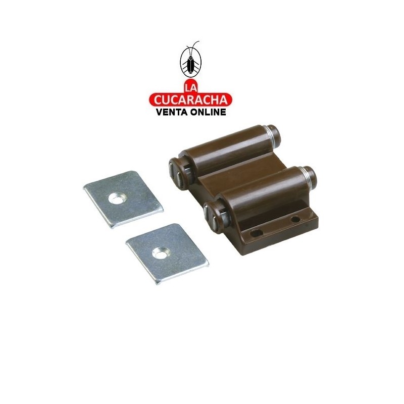 GOLPETE MAGNETICO DOBLE CON MUELLE CIERRE PUERTAS ARMARIO 34x60mm MODELO 120.