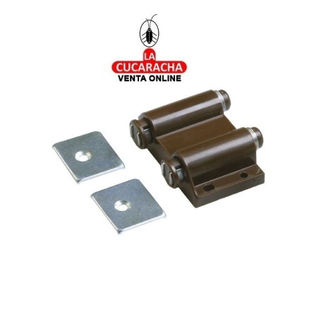 GOLPETE MAGNETICO DOBLE CON MUELLE CIERRE PUERTAS ARMARIO 34x60mm MODELO 120.