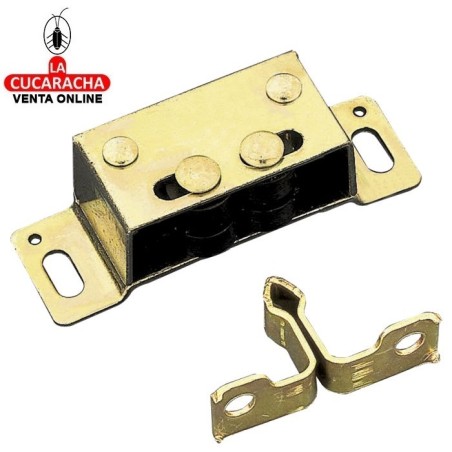 GOLPETE ACERO CON RODILLOS NYLON CIERRE PUERTAS ARMARIO 46x15mm MODELO 15.