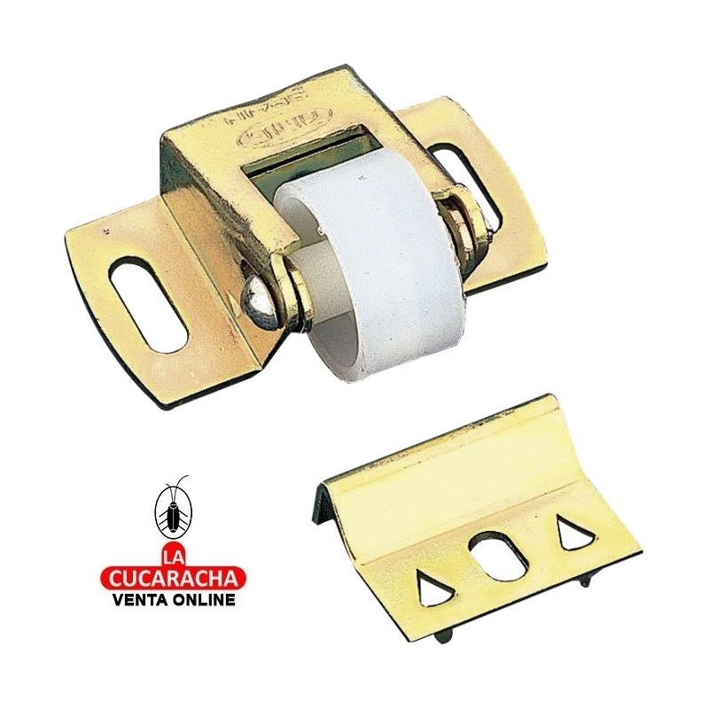 GOLPETE ACERO CON RODILLO NYLON CIERRE PUERTAS ARMARIO 50x20mm MODELO 16.