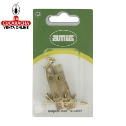 GOLPETE LATON RODILLOS ACERO SUJECION PUERTAS ARMARIO 60x12mm MODELO 14.