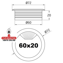 TAPON PASACABLES ESCRITORIO CIERRE DE MUELLE MODELO 140.