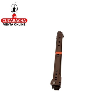 JUEGO GUIA METALICA CAJONES CORREDERA MARRON CON RUEDAS PARA CAJON CON RODILLOS.