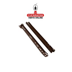 JUEGO GUIA METALICA CAJONES CORREDERA MARRON CON RUEDAS PARA CAJON CON RODILLOS.