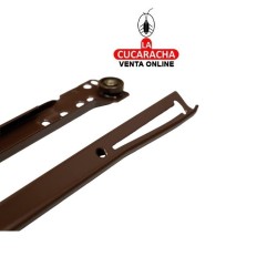 JUEGO GUIA METALICA CAJONES CORREDERA MARRON CON RUEDAS PARA CAJON CON RODILLOS.