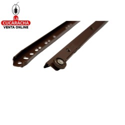 JUEGO GUIA METALICA CAJONES CORREDERA MARRON CON RUEDAS PARA CAJON CON RODILLOS.