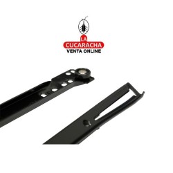 JUEGO GUIA METALICA CAJONES CORREDERA NEGRO CON RUEDAS PARA CAJON CON RODILLOS.