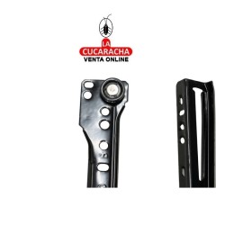 JUEGO GUIA METALICA CAJONES CORREDERA NEGRO CON RUEDAS PARA CAJON CON RODILLOS.