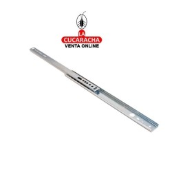 JUEGO GUIA METALICA CAJONES CORREDERA CON BOLAS PARA CAJON EXTRACCION PARCIAL MODELO 26.