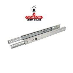 JUEGO GUIA METALICA CAJONES CORREDERA CON BOLAS PARA CAJON EXTRACCION PARCIAL MODELO 26.