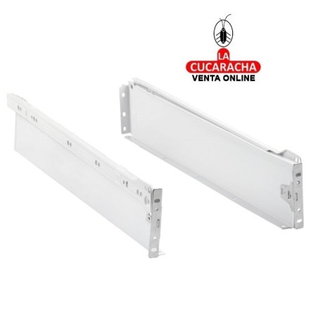 JUEGO GUIA METALICA CAJONES CORREDERA CON RUEDAS Y LATERAL DE CAJON MODELO 30.